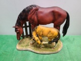 Ceramic Pony and Horse Statue