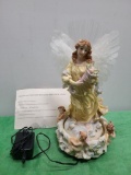 Fiber Optic Glowing Angel w/ Cherubs