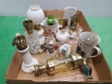 Collection of Vintage Lamps, Oil Lamps