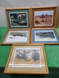 Framed Western Prints, by Artist Bob Tommey, Signed