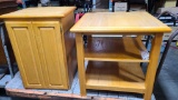 Wood Table and Wood Cabinet