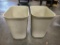 Lot of 2 Rubbermaid Fire Resistant 7 Gallon Trash Cans