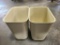 Lot of 2 Rubbermaid Fire Resistant 7 Gallon Trash Cans