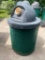 HD Metal Mesh Green Epoxy Dome Park Services Trash Bin