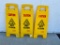 3 Wet Floor Signs