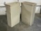 Lot of 2 Slim Jim Rubbermaid Trash Cans