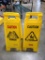 Lot of 2 Wet Floor Signs