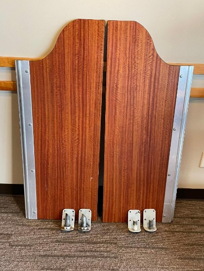 Swinging Kitchen Doors w/ Hardware, When Installed 48in H x 36in W