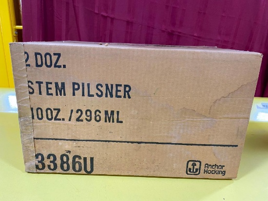 2 Dozen 10oz Stem Pilsner Beer Glasses by Anchor Hocking