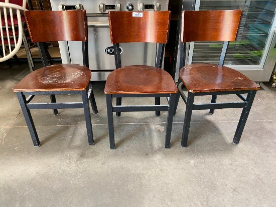 Lot of 3 Restaurant Chairs