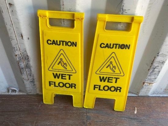 2 Wet Floor Signs