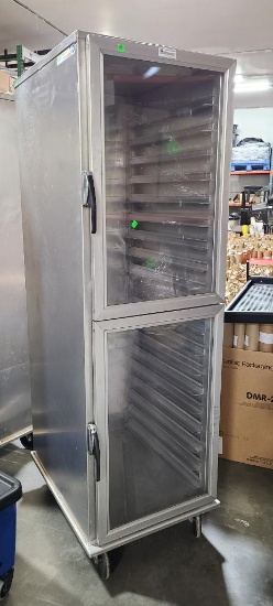 Lockwood CA72-RR18-R Dutch Door Display Cabinet, 18 Pan Capacity