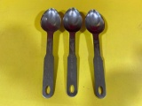 Lot of 3 Vollrath HD Stainless Steel 1/8 Cup Measuring Spoons No. 47055