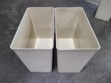 Lot of 2 Rubbermaid Fire Resistant 11 Gallon Trash Cans