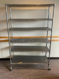 Mobile NSF Dunnage Storage Shelving Unit, 76in x 48in x 18in