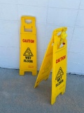 2 Wet Floor Signs