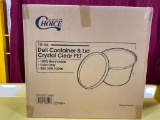 Sealed Case: Choice 16oz Deli Container & Lid, 250 Sets, Crystal Clear PET