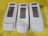 Lot of 3 Purell Hand Sanitizer Dispensers Each w/ Full Hand Sanitizer Jugs