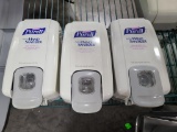 Lot of 3 Purell Hand Sanitizer Dispensers Each w/ Full Hand Sanitizer Jugs