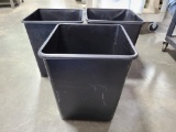 Lot of 3 WITT Metal Trash Cans