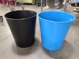 Lot of 2 Vintage Metal Trash Cans