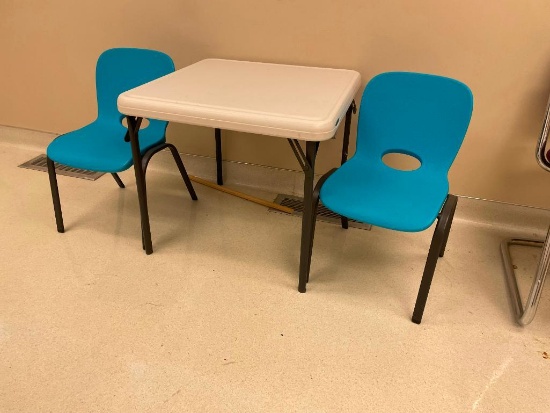 Child's Lifetime Folding Table, 2 Chairs