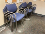 12 Matching Stacking Chairs, Padded Seat & Backs, Sold 12 x's High Bid