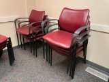 6 Matching Stacking Chairs, Padded Seat & Back, Sold 6 x's High Bid