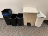 Several Trash Cans, Step-On Rubbermaid Can