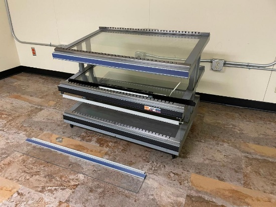 Hatco GR3SDS-39D Glo-Ray 39" Slated Double Shelf Heated Glass Merchandising Warmer - 120/240V