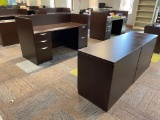 Office Desk & Matching 4-Drawer Lateral File Cabinet w/ Keys by Offices to Go