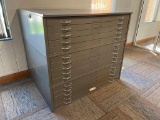 3-Unit Metal Flat File Cabinet - 54in x 42in x 47in H
