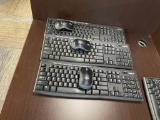 Three Wireless Keyboard Mouse Combo w/ USB Transmitter