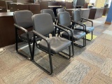 Six Matching Lobby Chairs, HD, Padded Seat & Backs, Metal Frames, Sold 6x$
