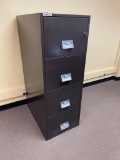 Schwab 1000 Fire-Proof File Cabinet w/ Keys, Model: 4CFC-1 - 4-Drawers