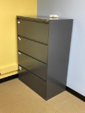 4-Drawer Metal Cabinet w/ Key, 36in W