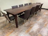 11ft Break Room or Dining Table w/ 10 Matching Chairs