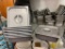 Lot of 8, 1/2 Size Steam Table Pans w/ Lids, 4in D - 10x$