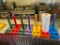 Wood Paper Towel Holder & Condiment Holders, Primary Colors, Set of 7