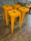 Lot of 4 Metal Yellow Bar Stools / Pub Chairs - 30in H - Sold 4x$