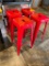 Lot of 4 Metal Red Bar Stools / Pub Chairs - 30in H - Sold 4x$