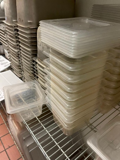 Lot of 10 - 1/6 Size Cambro Food Pans - 4in Deep w/ Lids, Sold 10x$