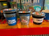 20+ Tin Beer Buckets w/ Logos