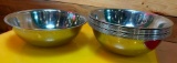 Lot of 14 Stainless Steel Mixing Bowls 11in x 3.75in
