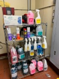 New and Open Stock Commercial Kitchen Cleaners w/ Shelving Rack