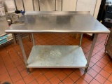 Stainless Steel Prep Table w/ Lower Shelf, 48in x 30in x 36in H