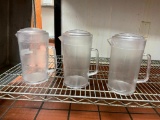 Lot of 3 Cambro Pitchers w/ Lids, One Price for All 3