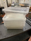 Lot of 5, Cambro 12in x 18in x 6in Food Containers w/ Lids, 3 Gal. - Sold 5x$