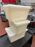Lot of 3 Cambro 12189P - 12in x 18in x 9in Poly Food Containers, HD - Sold 3x$