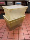 Lot of 3 Cambro 182612CW - 18in x 26in x 12in Food Containers w/ Lids, Sold 3x$